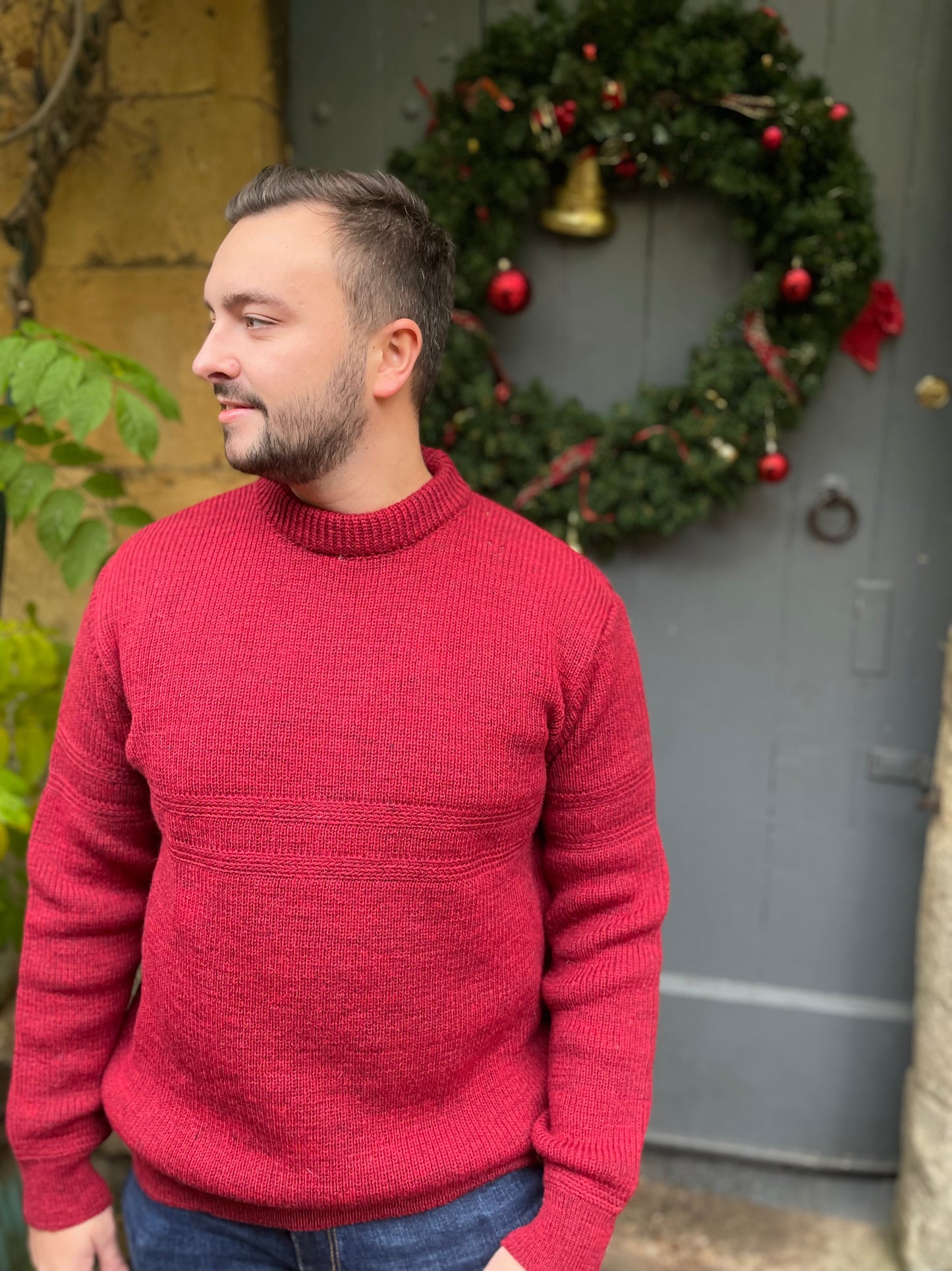 The Wookey Knitted Jumper - Cardinal Red