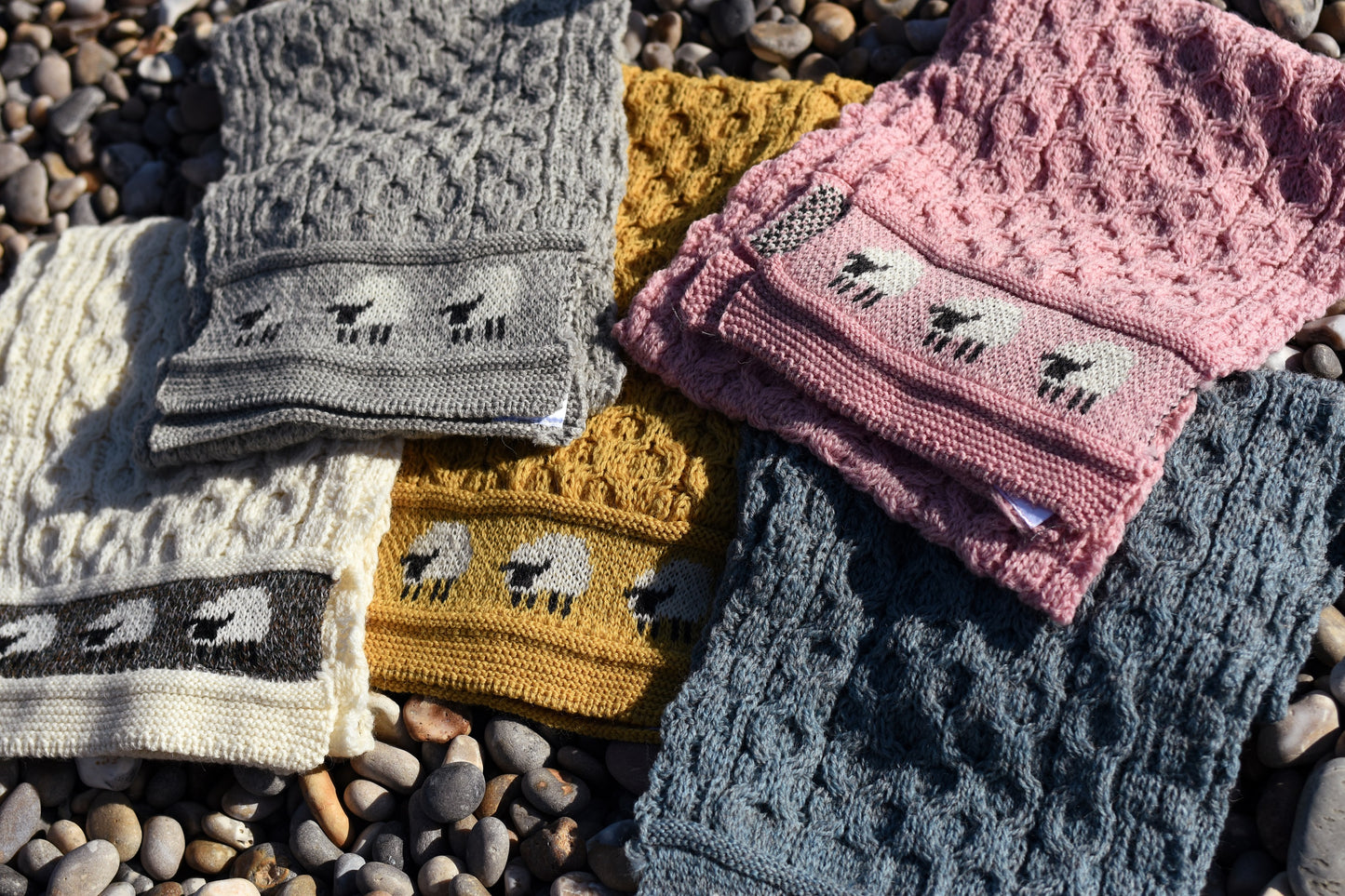 The Tadhill British Wool Knitted Scarf - Sheep