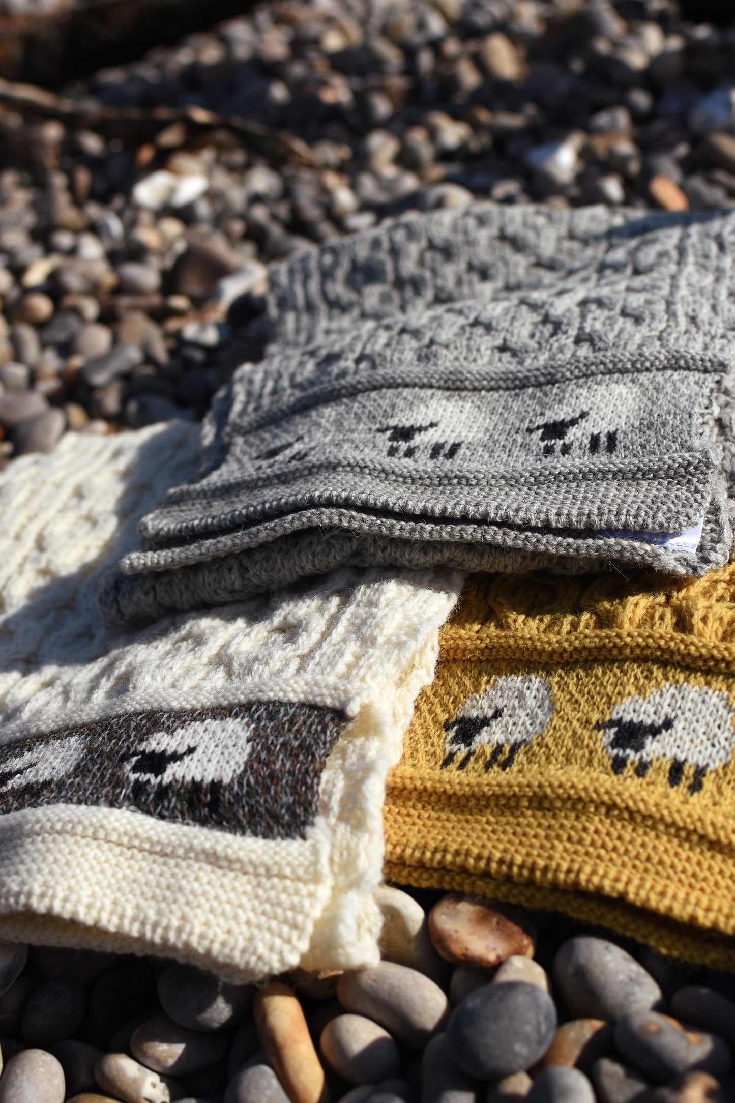 The Tadhill British Wool Knitted Scarf - Sheep