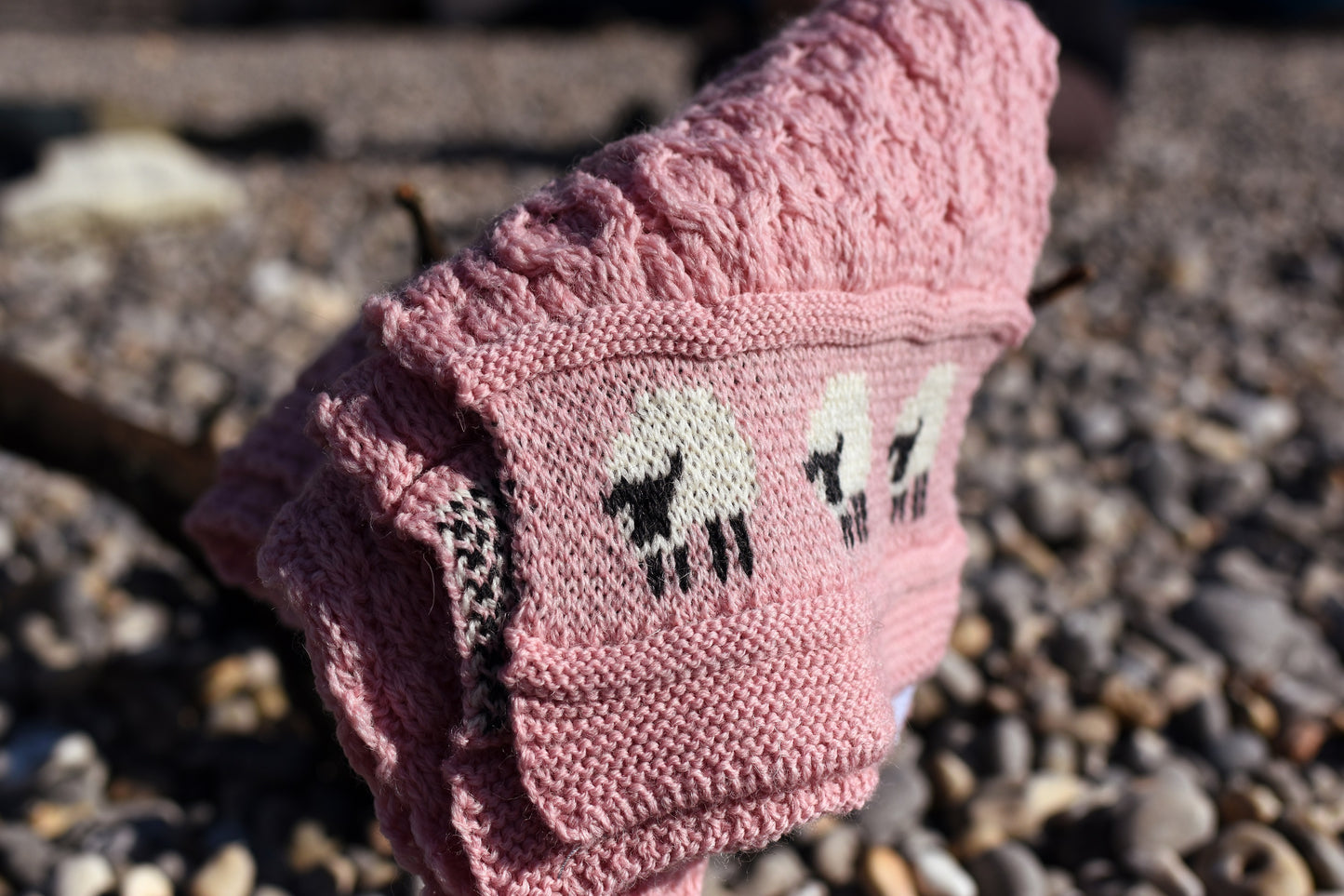 The Tadhill British Wool Knitted Scarf - Sheep