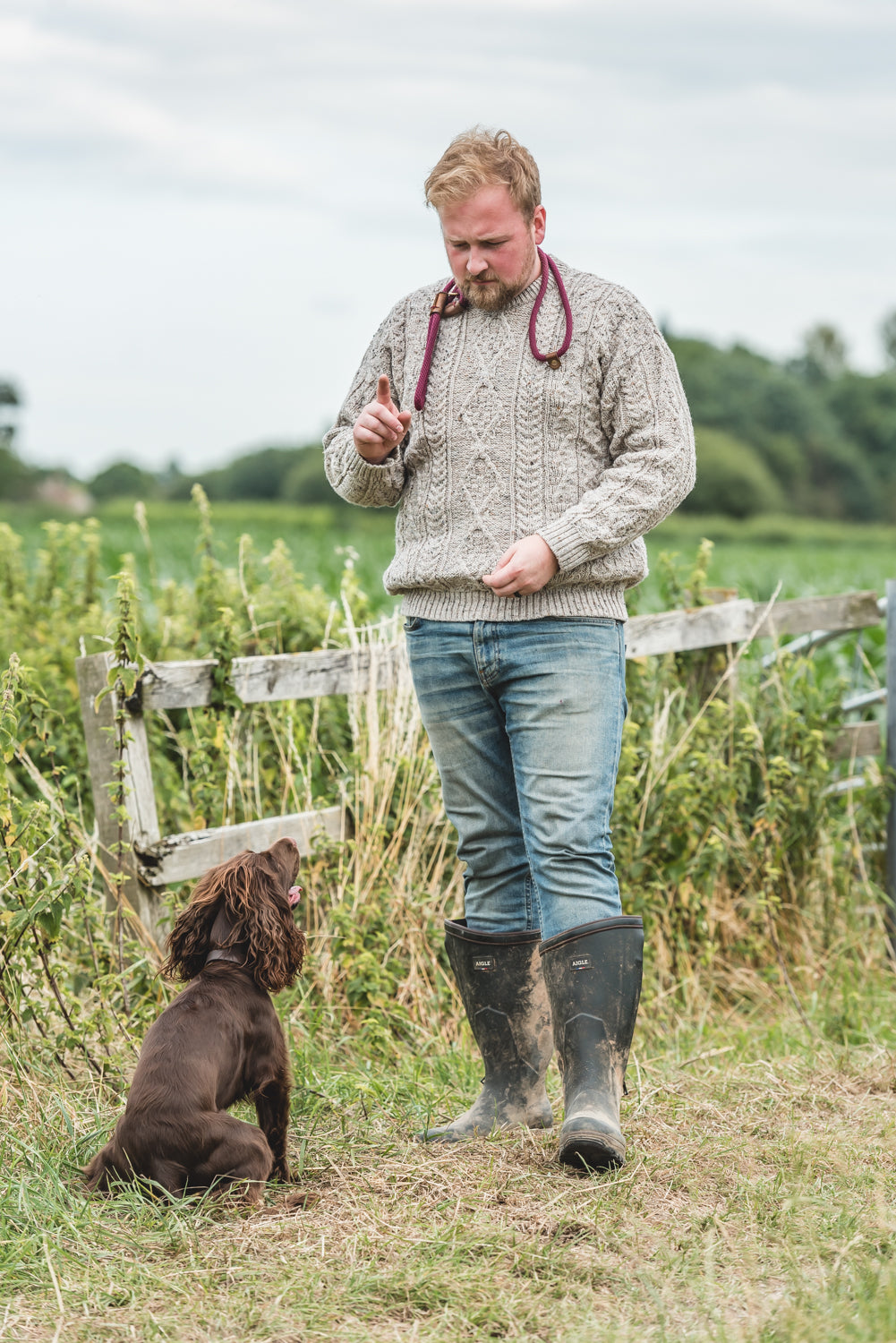 The Pylle - Aran Jumper - Natural Mix