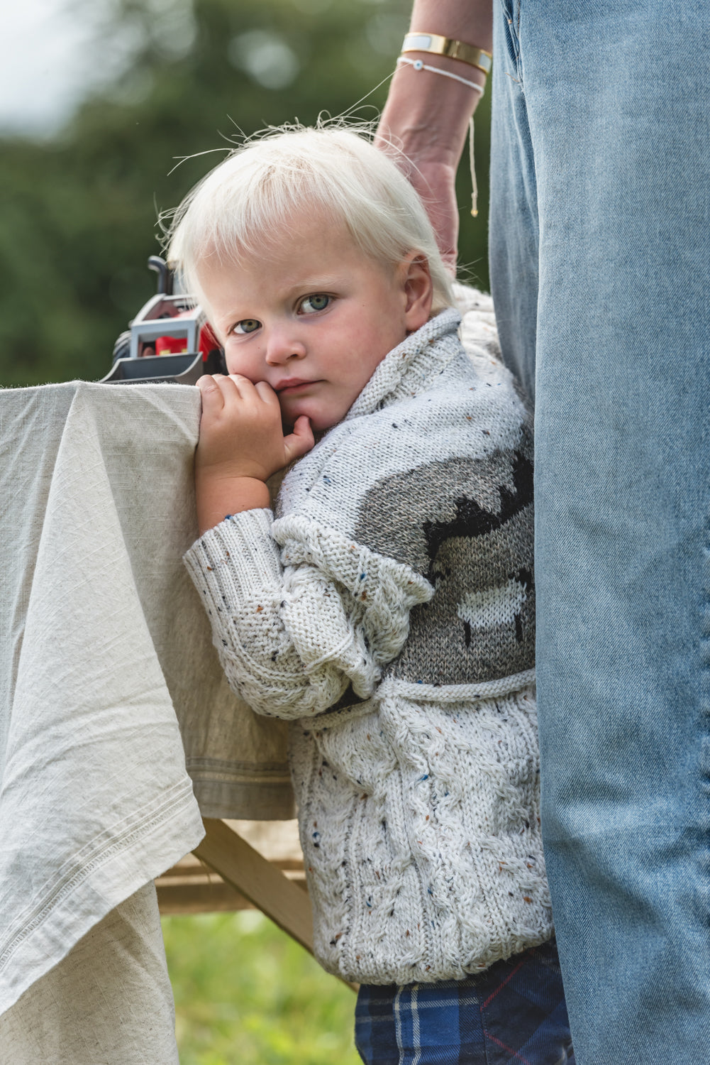 The Pipsqueak Priddy - Sheep Scene Knitted Jumper