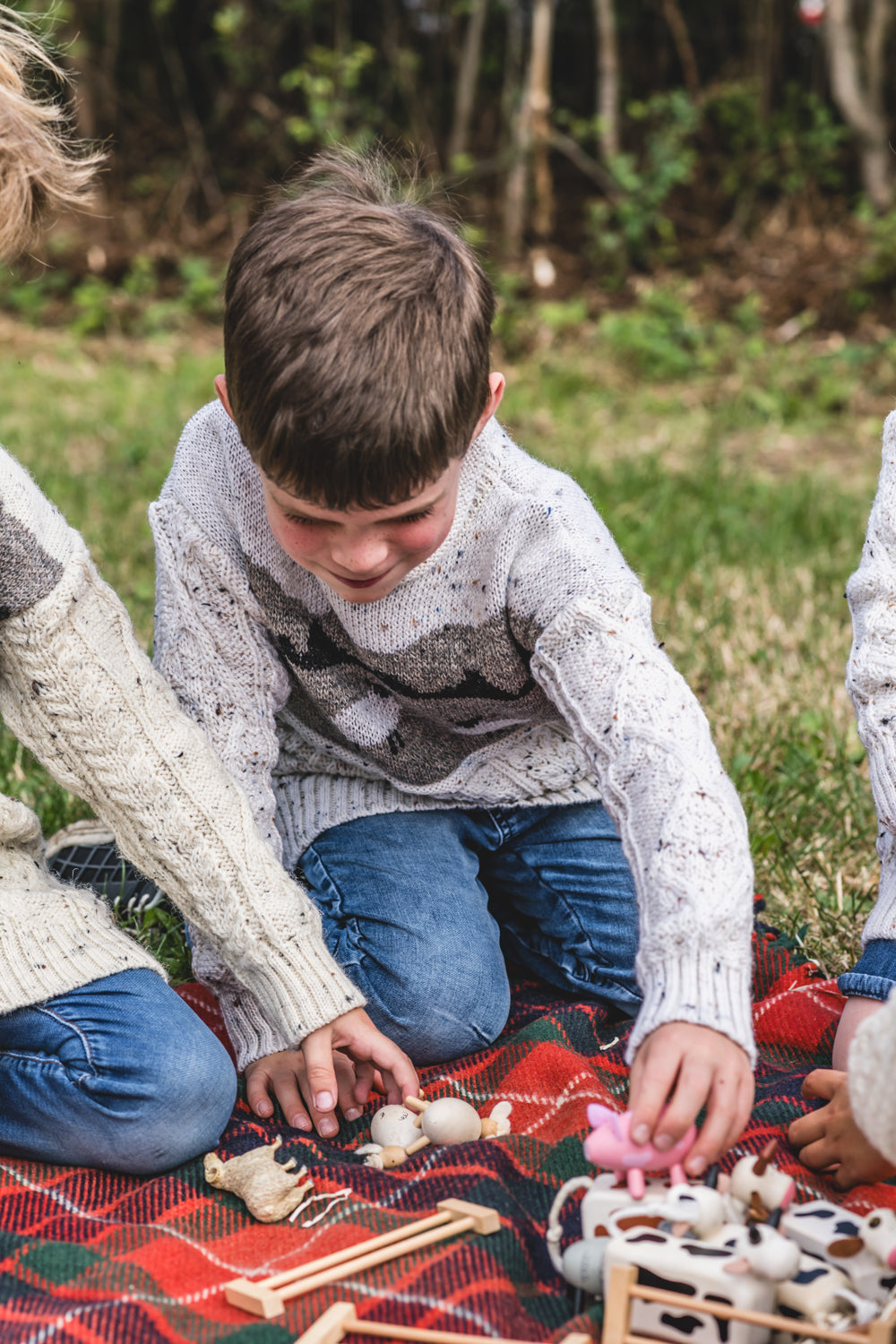 The Pipsqueak Priddy - Sheep Scene Knitted Jumper