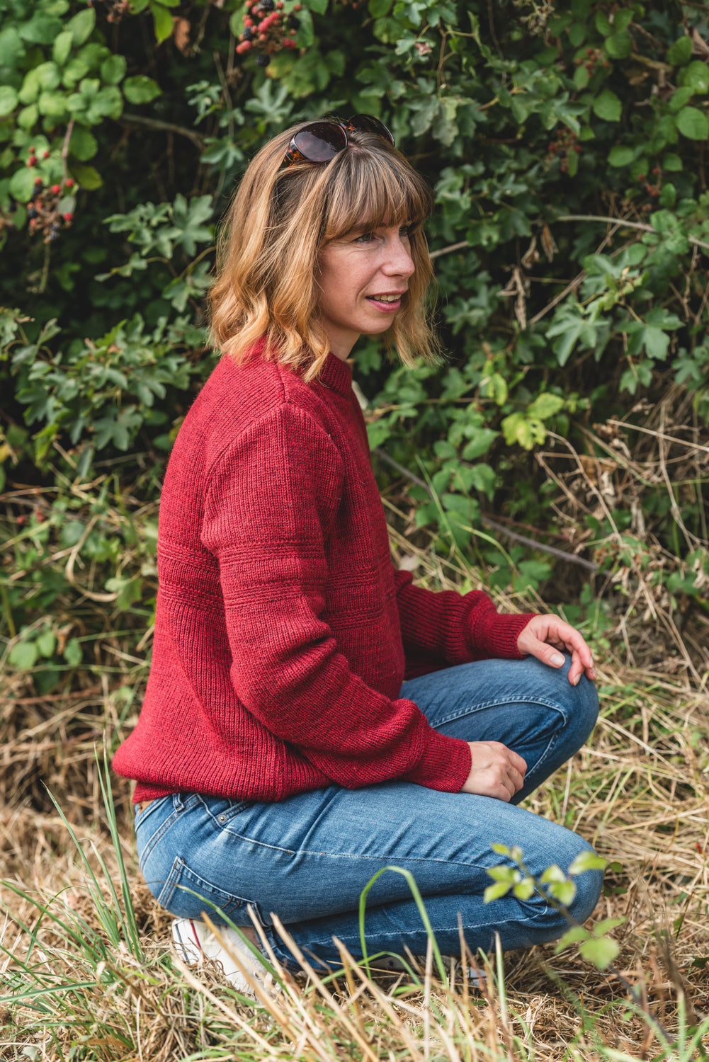 The Wookey Knitted Jumper - Cardinal Red