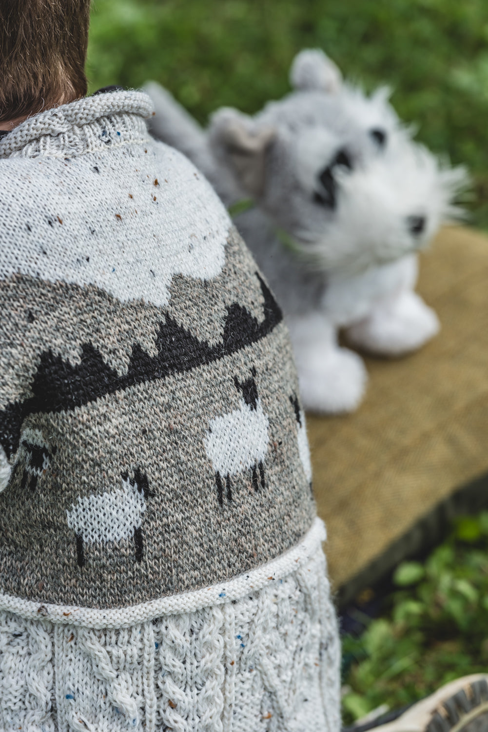 The Pipsqueak Priddy - Sheep Scene Knitted Jumper