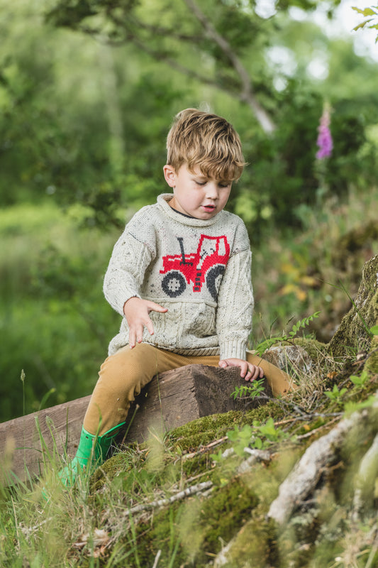 The Mini Muchelney - Tractor Knitted Jumper