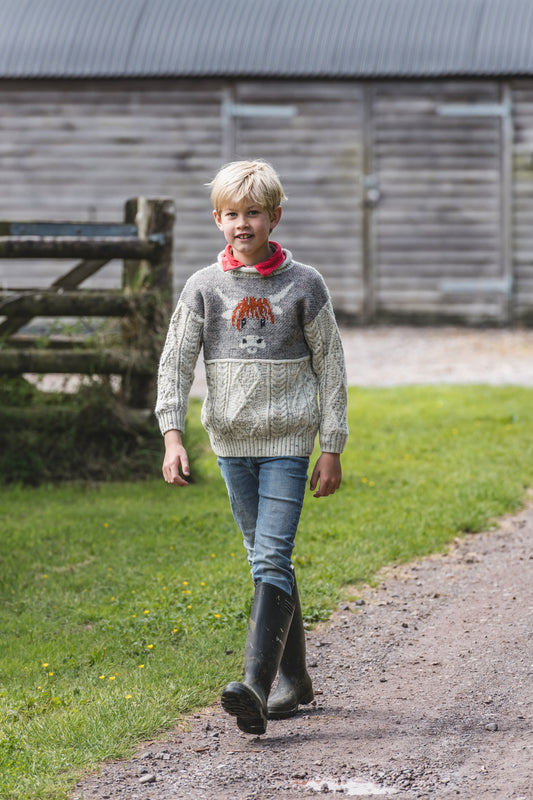 The Pint Sized Pilton - Highland Cow Knitted Jumper