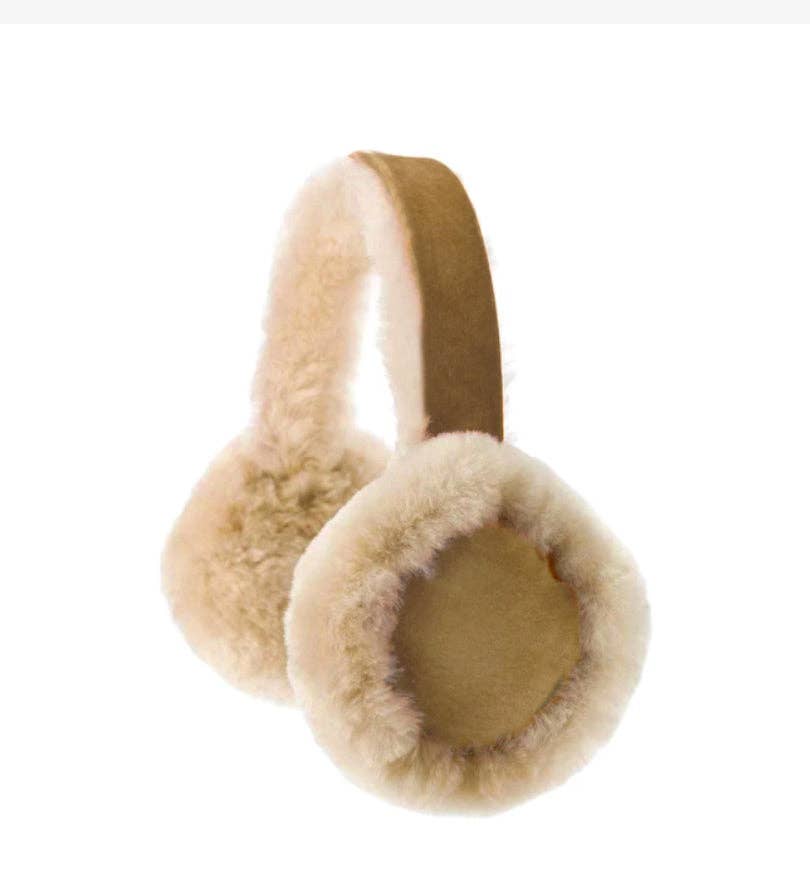 The Milborne Luxury Sheepskin Earmuffs - Chestnut