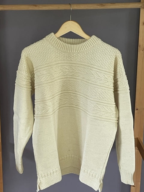 The Wedmore - Guernsey Style Knitted Jumper - Cream