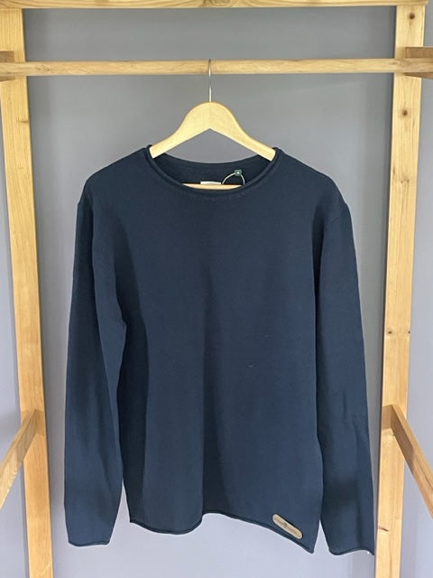 The Drayton - Relaxed Fit Jumper - Navy