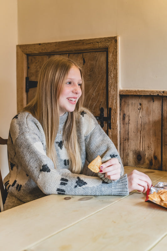 The Woolavington - Black Sheep Jumper - Haze