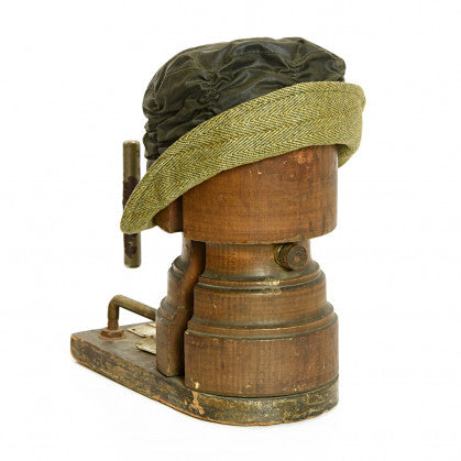 The Chi - Waxed Cloche Hat - Olive Tweed Brim