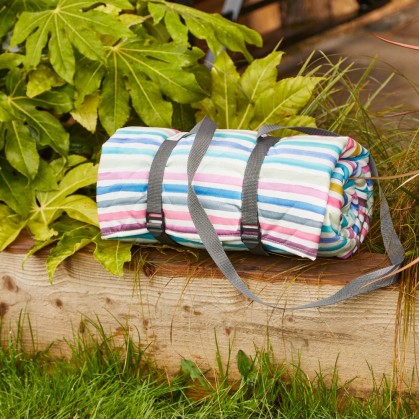 The Willow - Quilted Picnic Rug - Rainbow